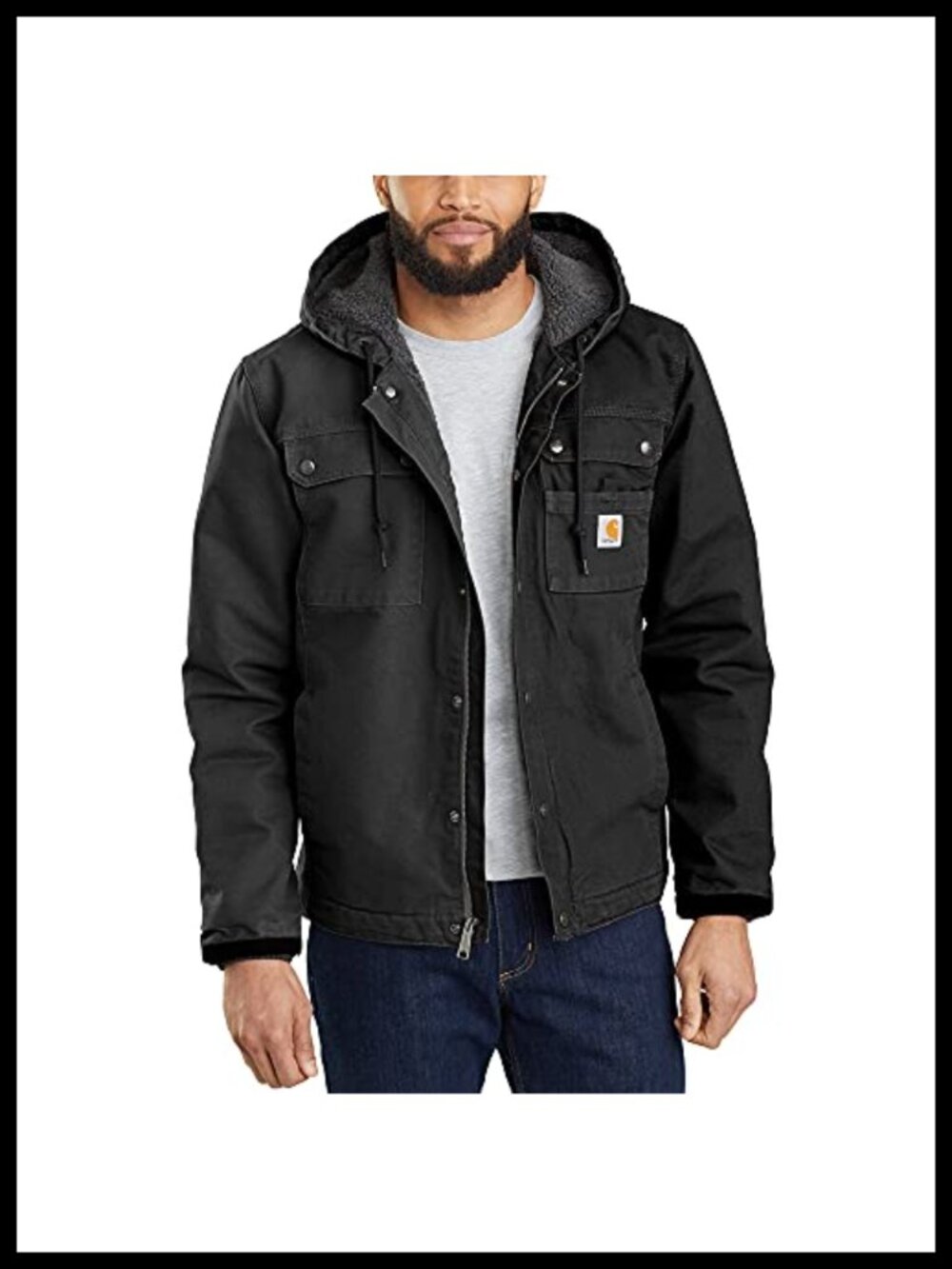 Carhartt Washed Duck Bartlett Jacket Sherpa Lined Insulated Work